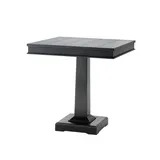 Casa Padrino Designer Luxus Birkenholz Esstisch Schwarz 80 x 80 x H. 78 cm - Luxus Qualität