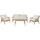 MCW Gartenlounge Set 4-tlg. Creme