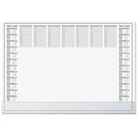 Sigel Schreibtischunterlage Protect 2026/2027 weiß Papier 59,5 x 41,0 cm, 40 Blatt
