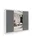 altdecor Schiebetürenschrank VILO 250 x 215 x 61 cm Weiß/Schwarz