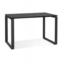 Schreibtisch BAKUS aus Holz und Metall | Computertisch mit Designer Look | Arbeitstisch in Schwarz | Industrieller Stil | Kadima Design