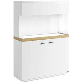 Set One by Musterring Highboard Lancaster Holz Weiß