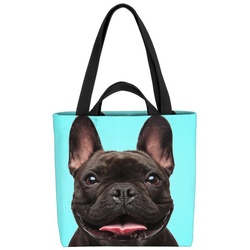 VOID Henkeltasche (1-tlg), Frenchie Bulldog Schwarz Hund Französische Bulldogge Dogge Mops Frenchie bunt