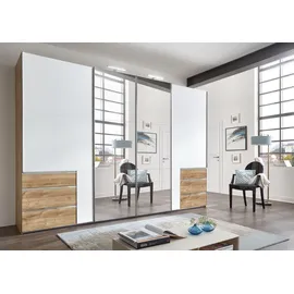 WIMEX Schwebetürenschrank Level 350 x 236 x 65 cm Beige/Braun/Weiß