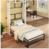 STILVORA Klappbett 90×200 mit Matratze für kleine räume Holzbett