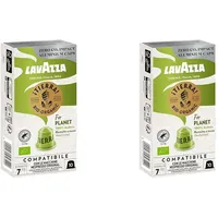 Lavazza Tierra For Planet Bio-Organic, Arabica-Bohnen mit schokoladigem Aroma, 10 Kapseln, Nespresso kompatibel (Packung mit 2)