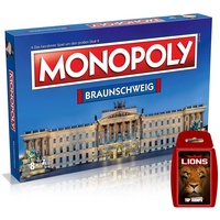 Winning Moves Monopoly - Braunschweig + Top Trumps New Yorker Lions Brettspiel Gesellschaftsspiel Cityedition