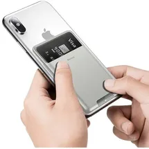 Baseus Kartenetui Selbstklebende Kartentasche für Handy grau