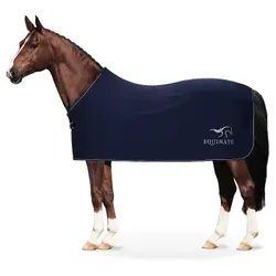 Equinate Abschwitzdecke Orlando aus Fleece mit Widerristpolster navy 1,65 m