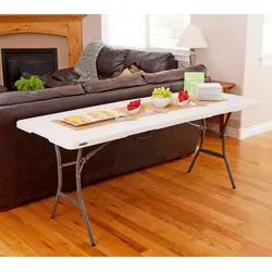 Lifetime Kunststoff Klapptisch Camping | Weiß | 183x70x74 cm