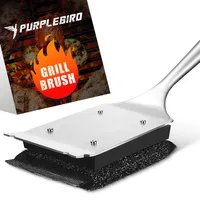 PURPLEBIRD Grillbürste Für Gussrost, 3 IN 1 BBQ Grill