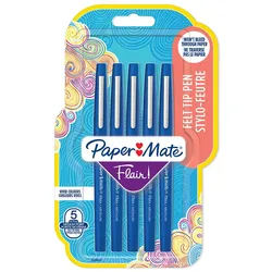 Paper Mate Flair, Medium, 1 Farben, Blau, Rundspitze, 1 mm, Blau