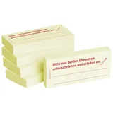 Bizstix Haftnotizen - Text: Bitte von beiden Ehegatten unterschrieben weiterleiten an:"