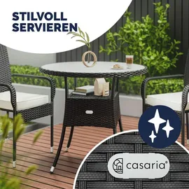 CASARIA Gartentisch Ø 80 x 74 cm schwarz