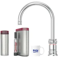 Quooker Classic Nordic Round single tap verchromt glänzend Wasserhahn PRO3 CUBE