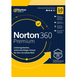 Norton 360 Premium 10 PC / 1 Jahr 75 GB - Kein Abo