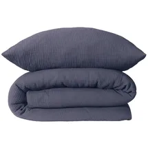 SCHIESSER Molly Uni Indigo 135 x 200 cm + 80 x 80 cm