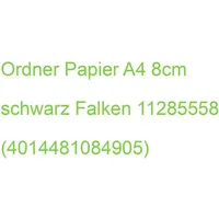 Falken Ordner Recycolor 11285558 DIN A4 80mm Papier schwarz