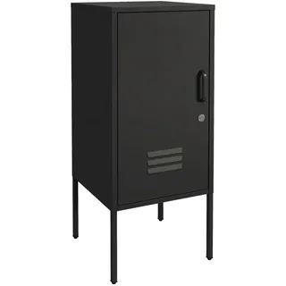 [en.casa] Nachtschrank Hausjärvi 35 x 35 x 82 cm Schwarz