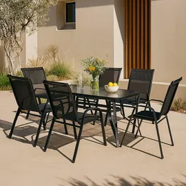 casa.pro Aradeo Set 7-tlg. Schwarz