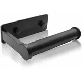 Toilettenpapierhalter Wandmontage Aluminium, Schwarz Toilettenpapierspender Selbstklebend & Wandmontage, Ohne Bohren Toilettenpapierhalter