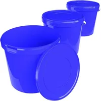 FixedByU | Eimer mit Deckel 10l Vorratseimer Lebensmittelecht, Blau