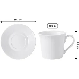 Villeroy & Boch Cellini Espressotasse mit Untertasse 0,1 l Weiß