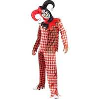 Funidelia | Unheimliches Narrenkostüm für Herren Clowns, Zirkus, Lustige & Ausgefallene - Kostüm für Erwachsene & Verkleidung für Partys, Karneval & Halloween - Größe L - XL - Schwarz
