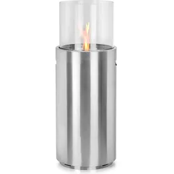 Bio Ethanol Kamin Stand Ø34cm x 86,5cm Edelstahl 1L Ethanolkamin Glasfeuer Ofen