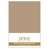 JANINE Spannbetttuch 5007 Mako Jersey 180/200 bis 200/200 cm Nougat Fb. 37