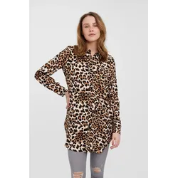 Einfaches langes Hemd - Tan - Vero Moda