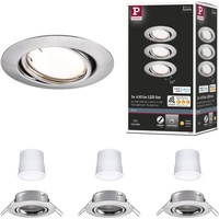 Paulmann LED-Einbauleuchte Basisset schwenkbar rund 90 mm 430lm