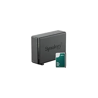Synology DS124 NAS-Bundle 1 GB mit 1 Synology Festplatte 12 TB HAT3300, unmontiert, Schwarz