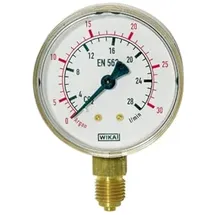 Riegler Manometer Argon, G 1/4 radial unten, 0 - 30 l/min (10 bar), Ø63