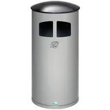 Proregal Robuster Kombiascher mit Deckel Inneneinsatz HxBxT 92 x 44,5 x 44,5 cm Verzinkter Stahl Grau