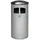 Proregal Robuster Kombiascher mit Deckel Inneneinsatz HxBxT 92 x 44,5 x 44,5 cm Verzinkter Stahl Grau