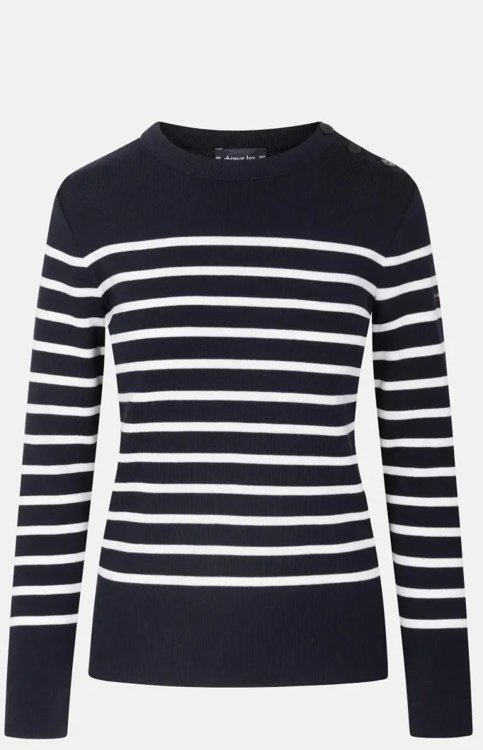 Armor Lux Damen Pullover Briac blau-natur