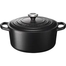 Le Creuset Signature Bräter 22 cm rund schwarz glänzend