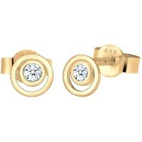 Elli DIAMORE Ohrringe Damen Ohrstecker Kreis Layer Diamant Hochwertig 585 Gelbgold
