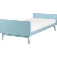 Beliani Bett Hellblau aus Kiefernholz 90 x 200 cm