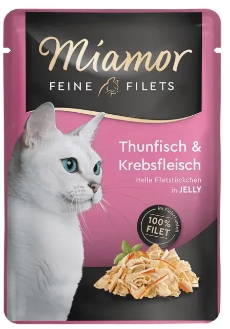 MIAMOR Feline Filets Thunfisch mit Krabben in Gelee 100 g