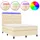 vidaXL Boxspringbett 140 x 200 cm Creme