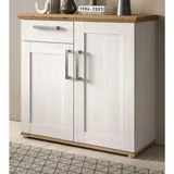 inn.furn Sideboard 95 x 92 cm Weiß / Naturbelassen