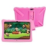 DWO EUROPETM Tablet 10 Zoll 2 GB RAM + 32 GB ROM Quad Core Android mit Silikonhülle für Kinder (Rosa)