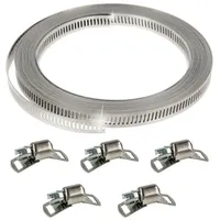 Tecuro - Schlauchschellen Endlosband Set: 5 Meter, Bandbreite 9