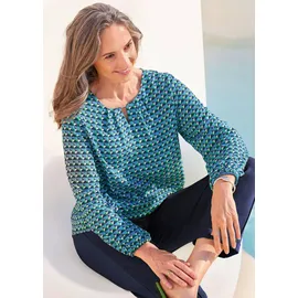 GOLDNER Druckbluse blau 38