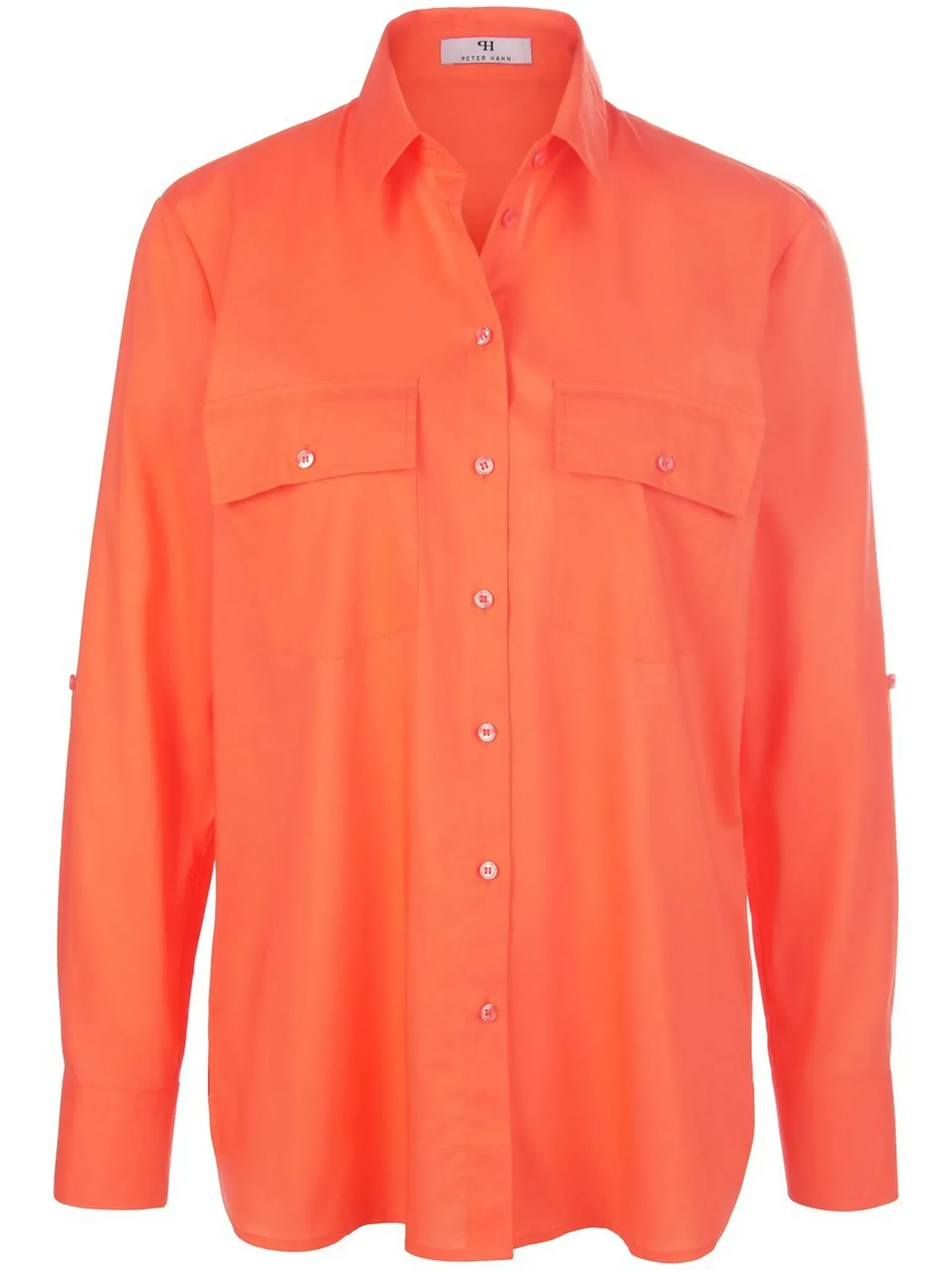 Bluse Hemdkragen Peter Hahn orange