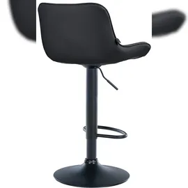 CLP 2er Set Barhocker Vonore Kunstleder I Höhenverstellbar mit Lehne und 360 Grad drehbar I Inkl. Fußstütze und Metallgestell
