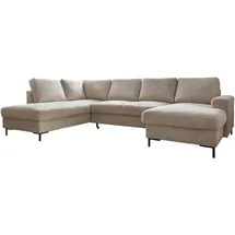 miuform Lofty Lilly - Ecksofa mit Schlaffunktion und Bettkasten Wohnlandschaft Beige