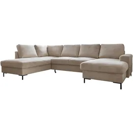 miuform Lofty Lilly - Ecksofa mit Schlaffunktion und Bettkasten Wohnlandschaft Beige